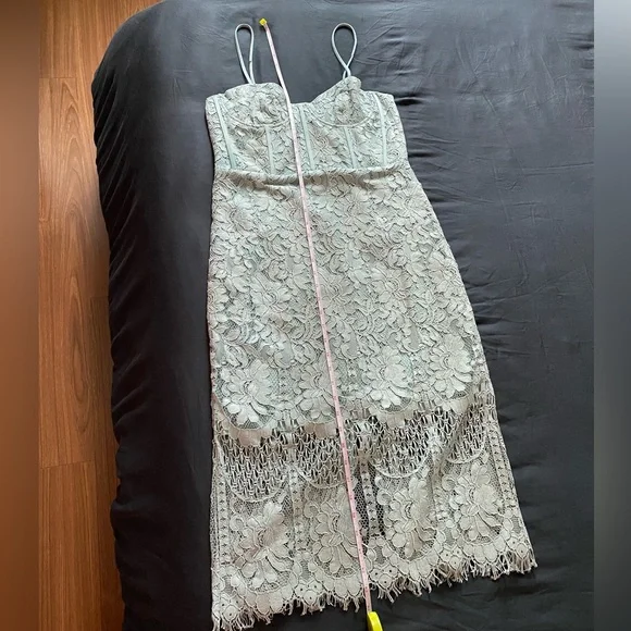 BARDOT Lace Spaghetti-Strap Sheath Dress in Light Blue - Picture 12 of 12